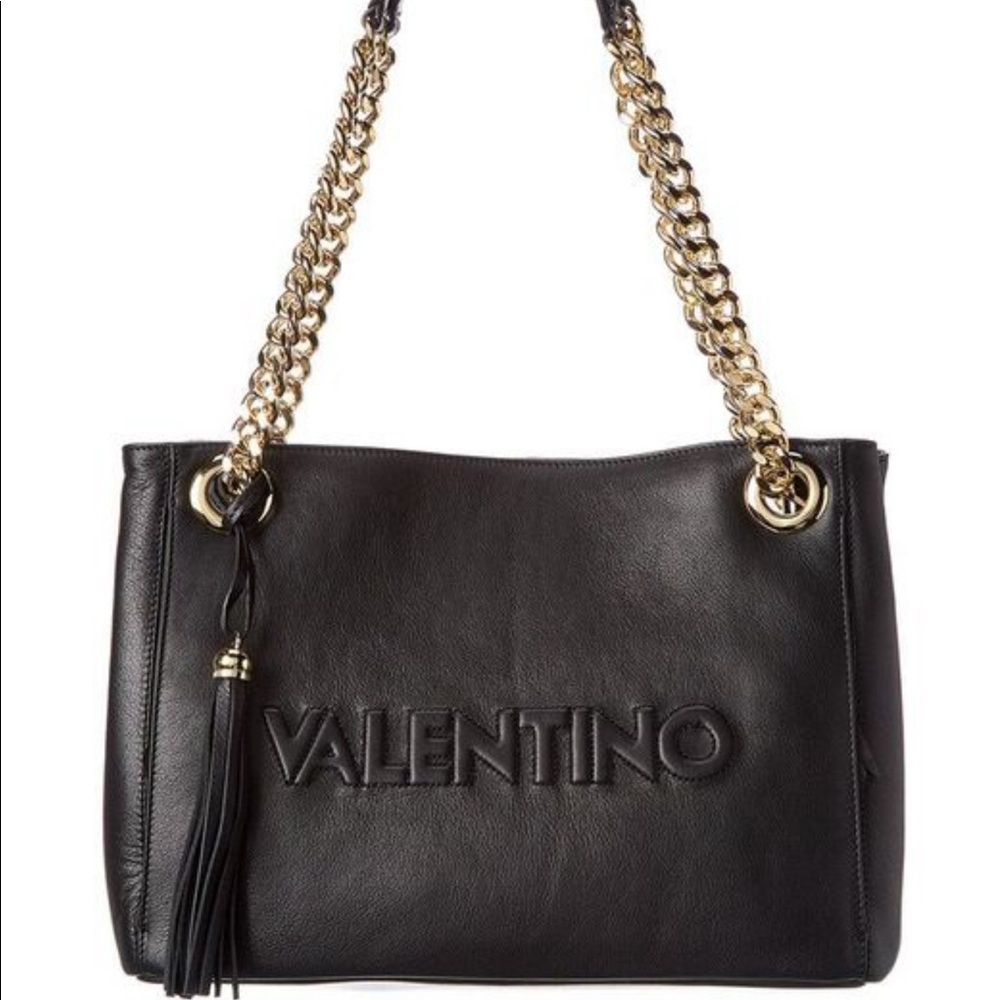 Valentino chain tote large black